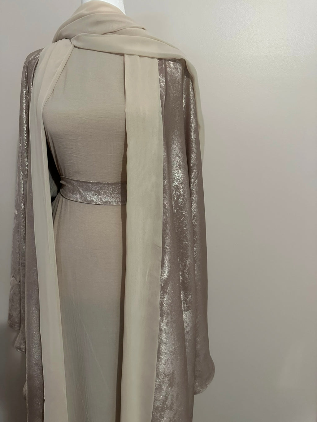 Champagne Abaya Set