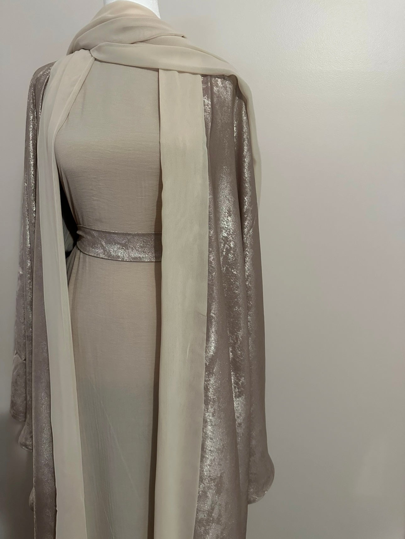 Champagne Abaya Set