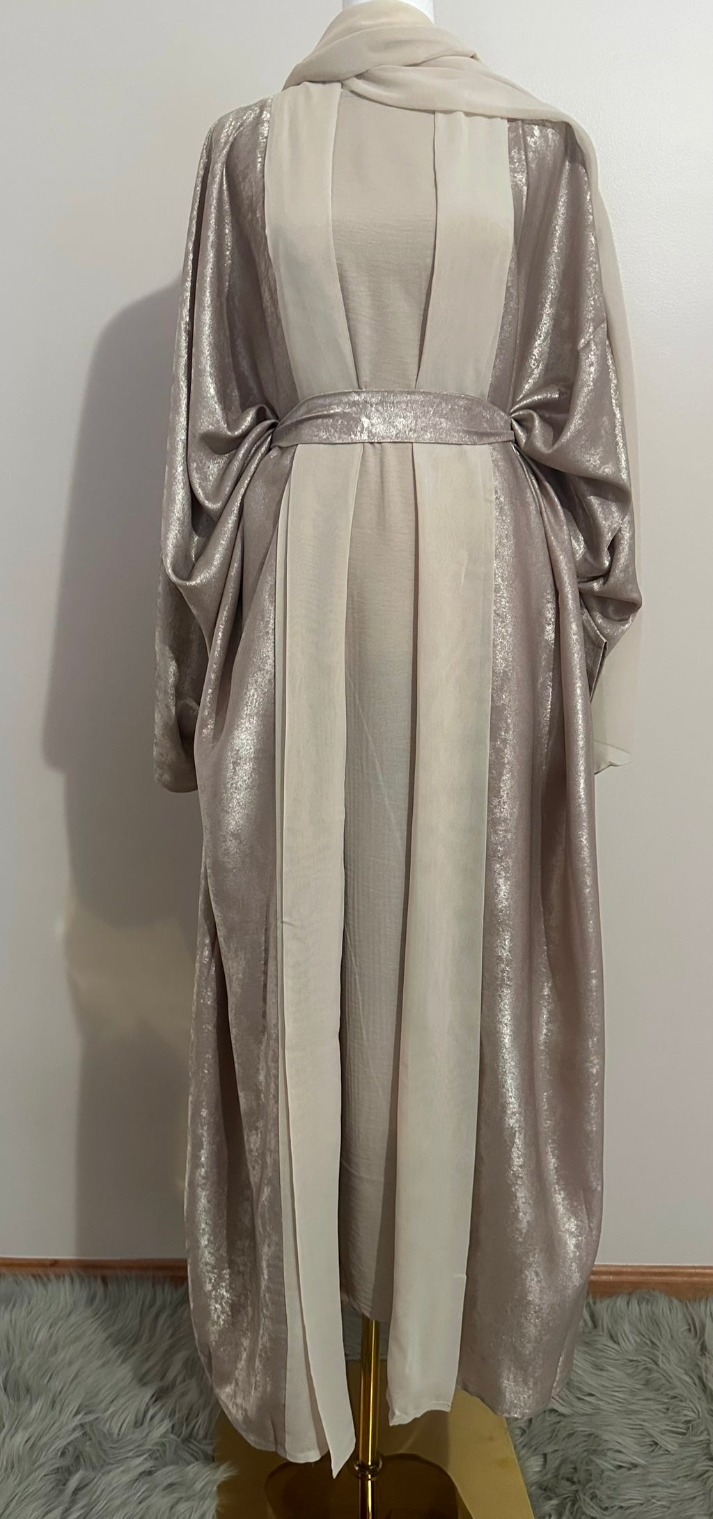 Champagne Abaya Set