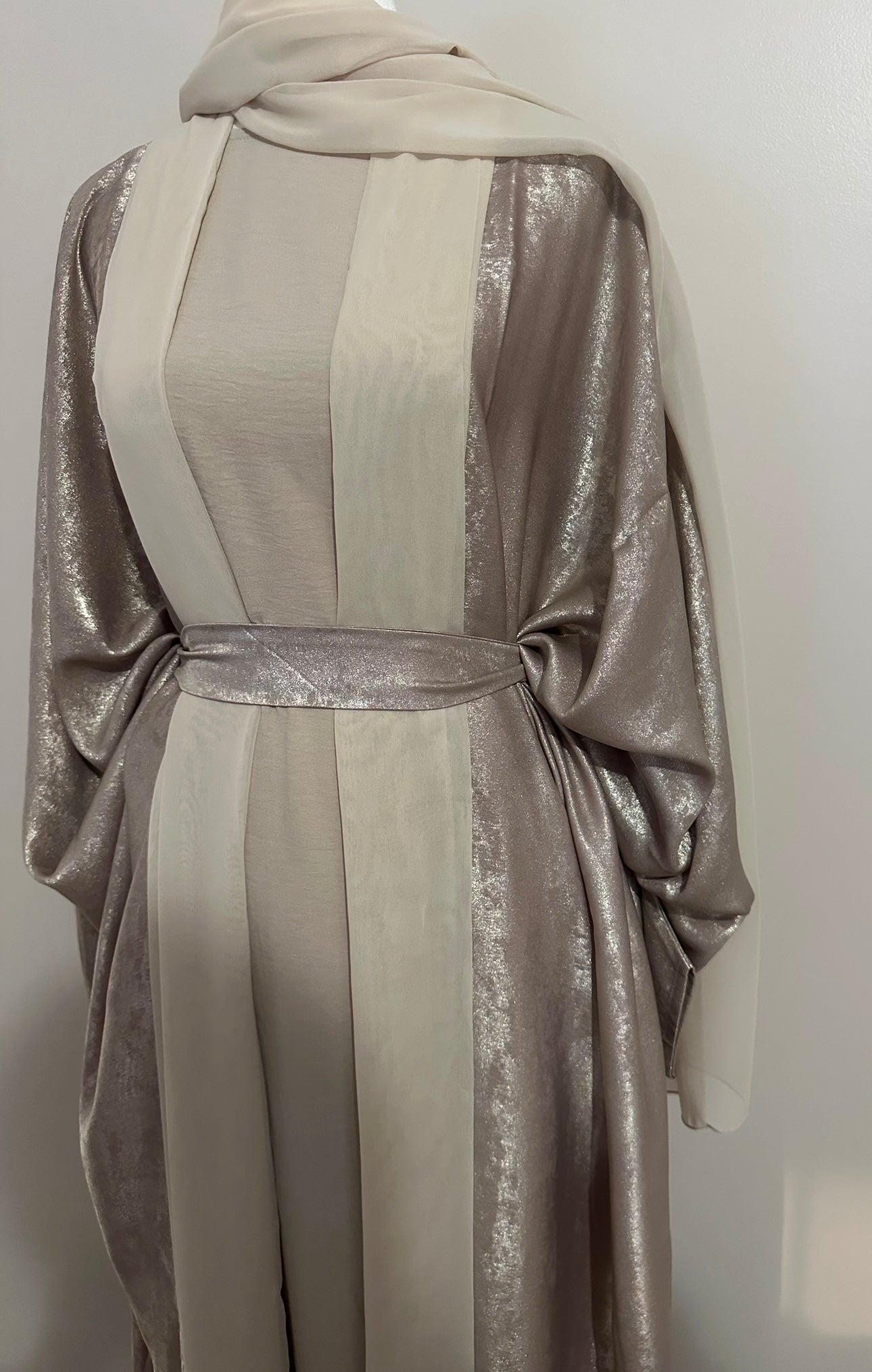 Champagne Abaya Set