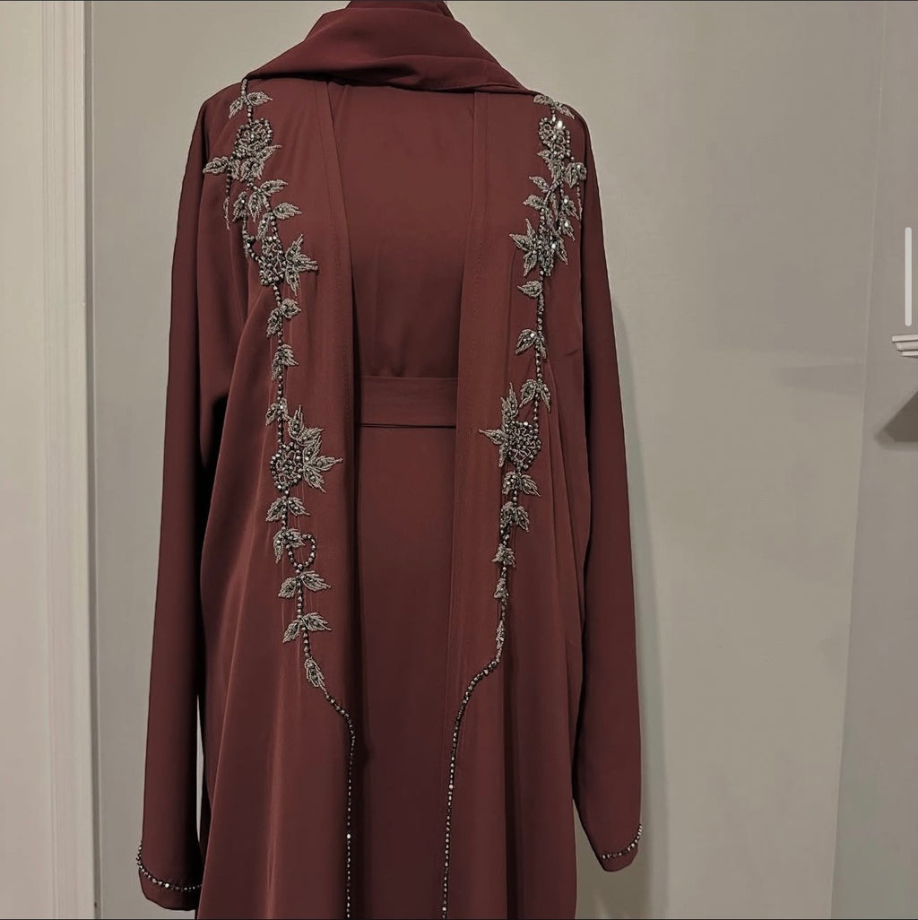 Maroon Abaya Set