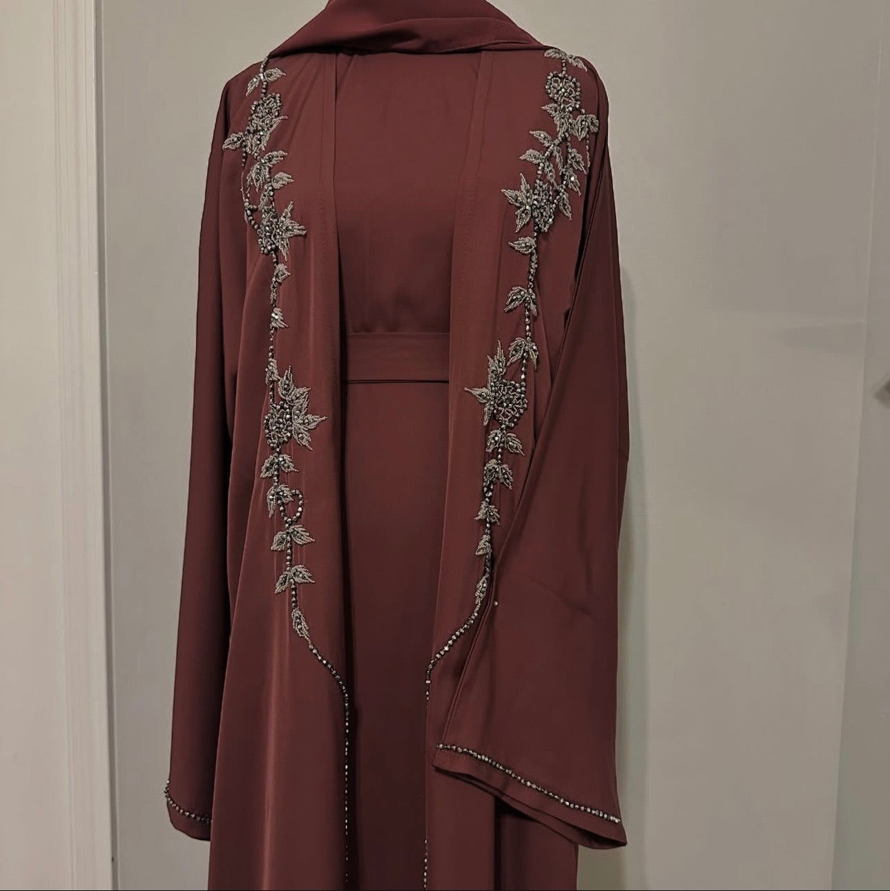 Maroon Abaya Set