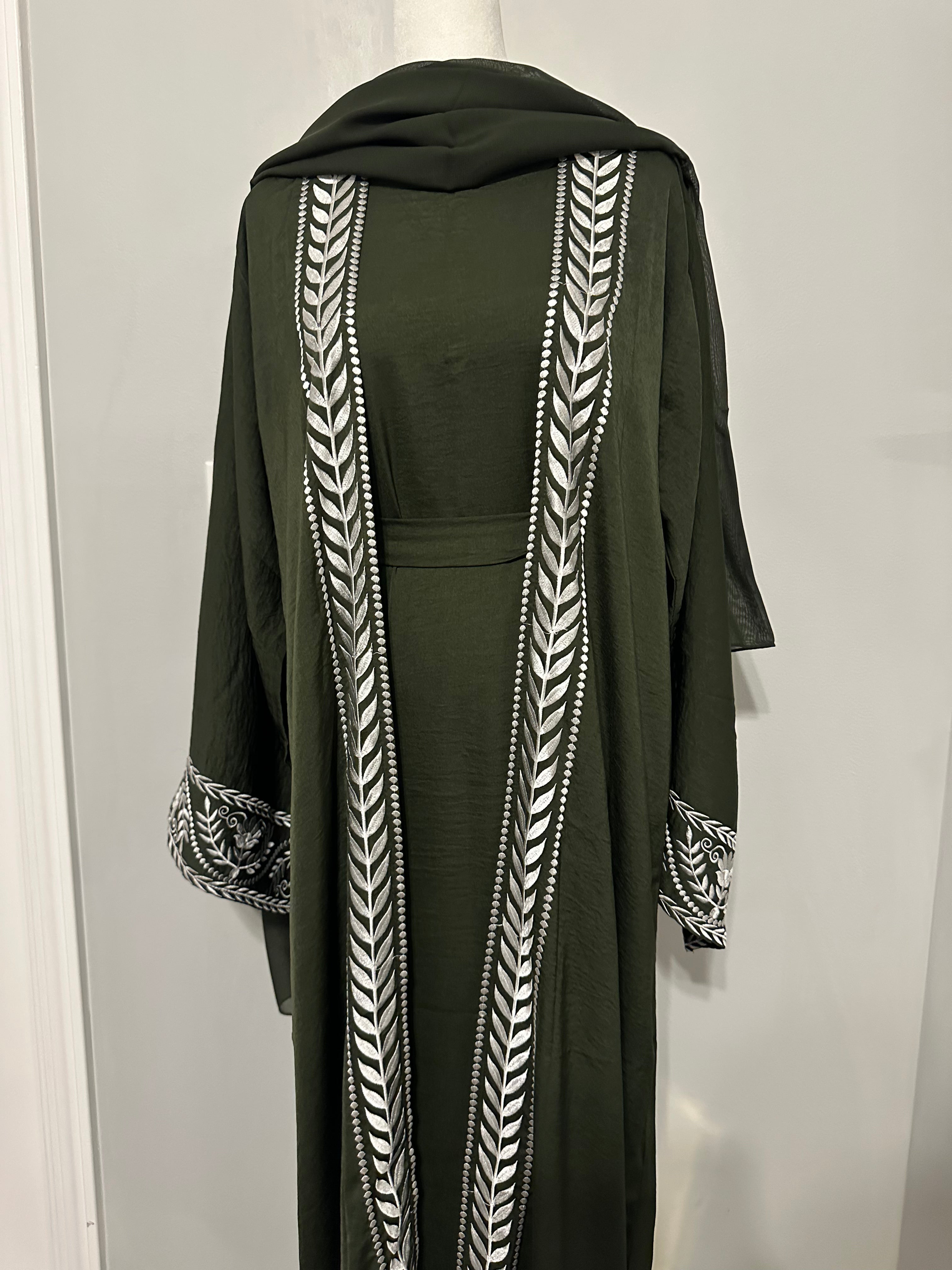 Olive Branch Abaya Set