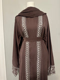 Mauve Branch Abaya Set